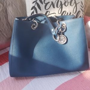 Michael Kors Steel Blue Satchel